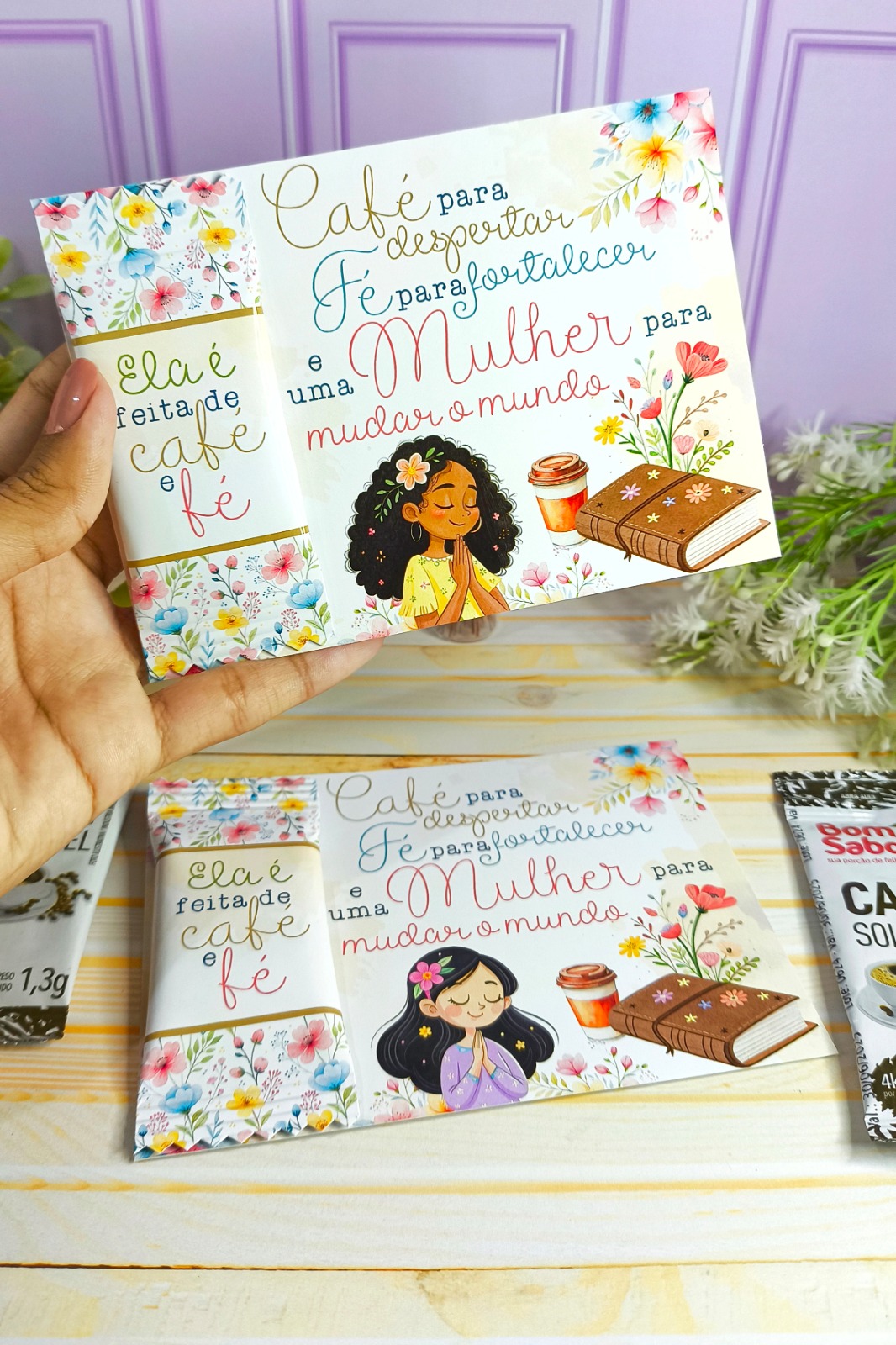 Card Dia da Mulher com Sachê de Café
