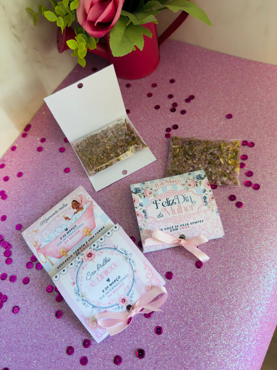 Envelope com escalda-pés - Dia da mulher!