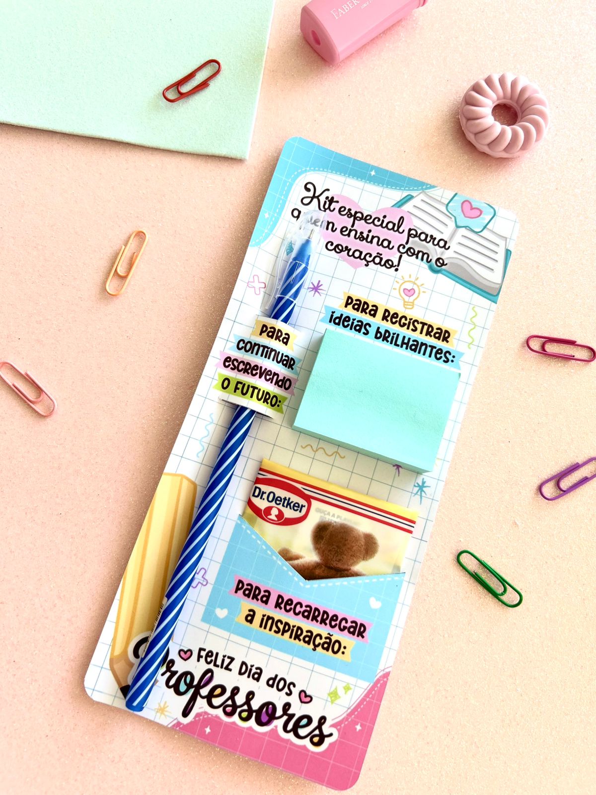 Card Dia dos Professores com Brindes