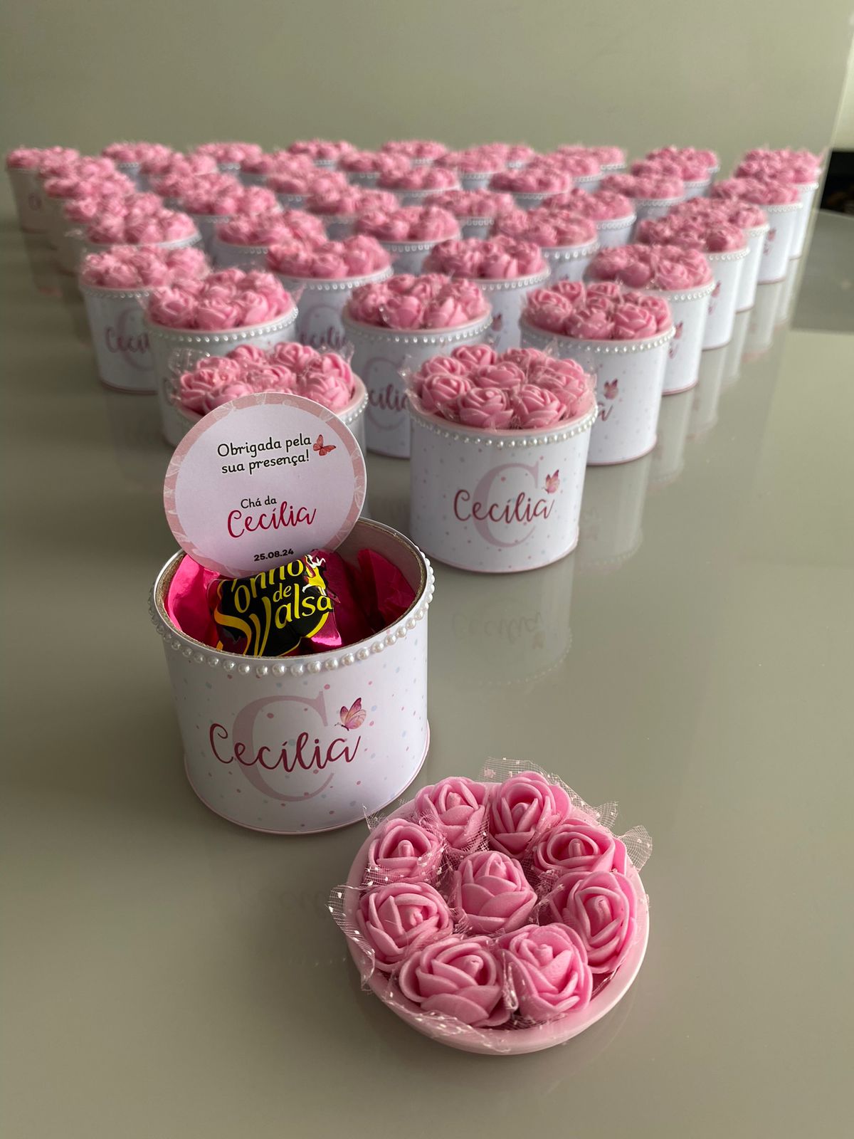 Lembrança Personalizada com Tubolata Chá de Bebê