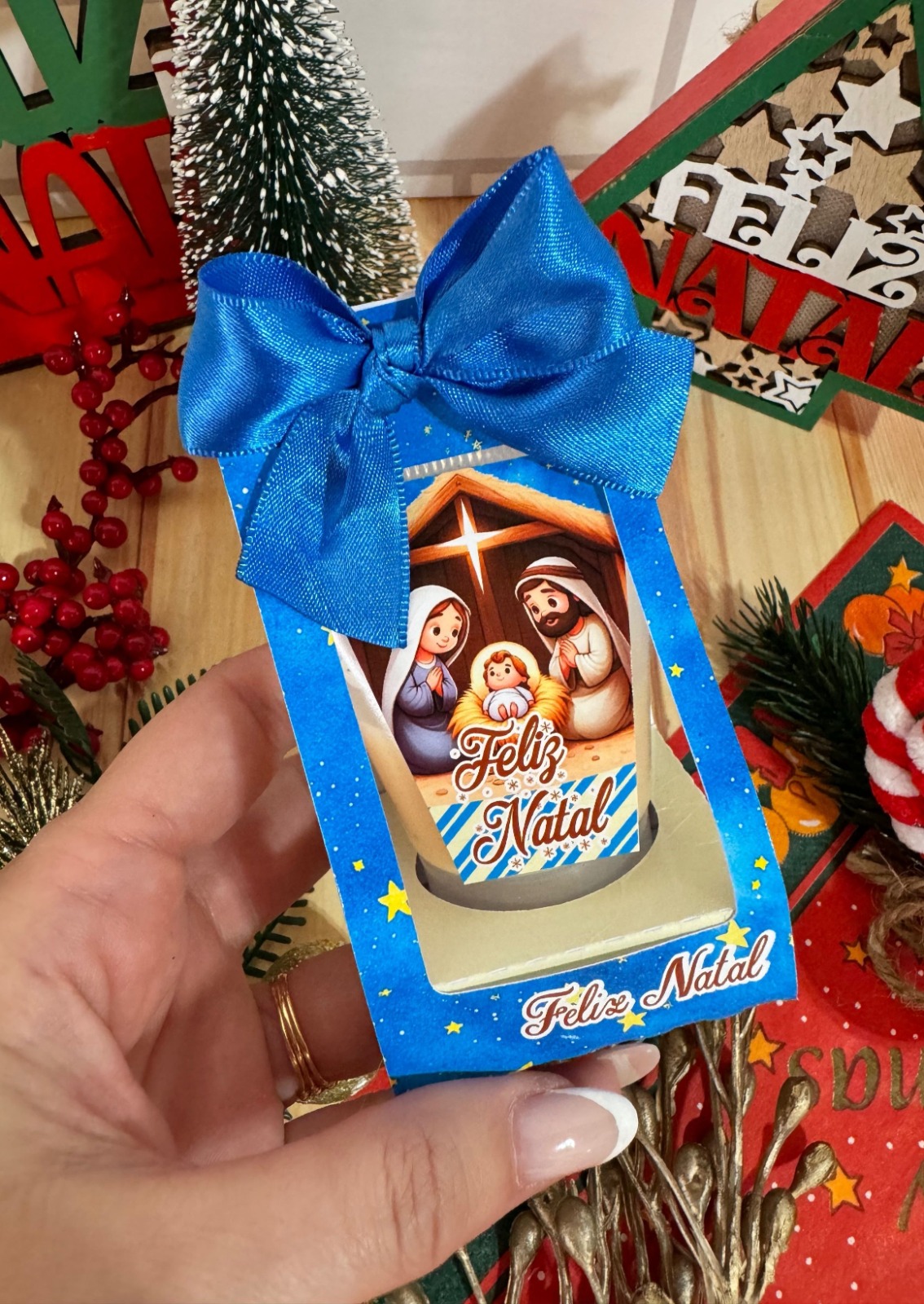 Lembrança Personalizada com Creme Hidratante de Natal