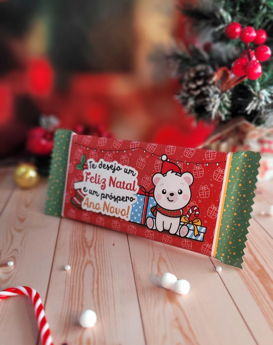 Embalagem para Barra de Chocolate de Natal: Presenteie com Sabor e Estilo Festivo!