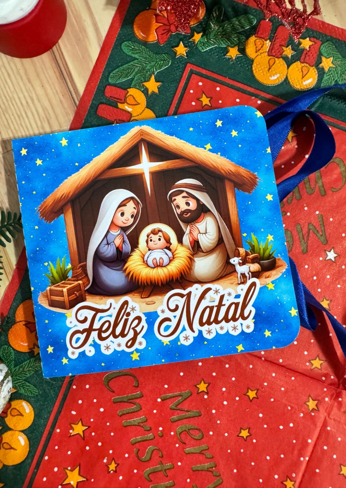 Lembrança com Chocolate Talento Personalizado Natal