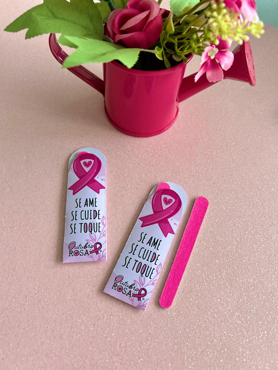 Porta Lixa de Unha - Outubro Rosa