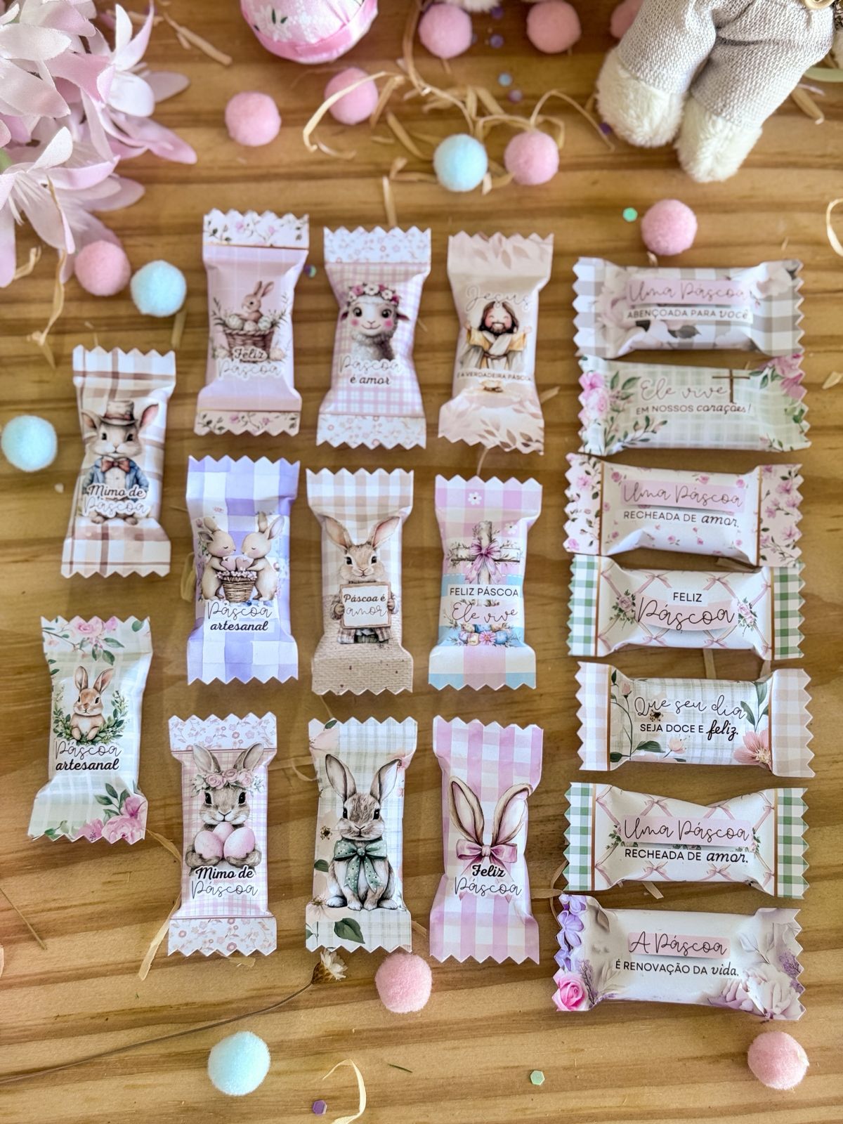 Balas personalizadas diversas para Páscoa!