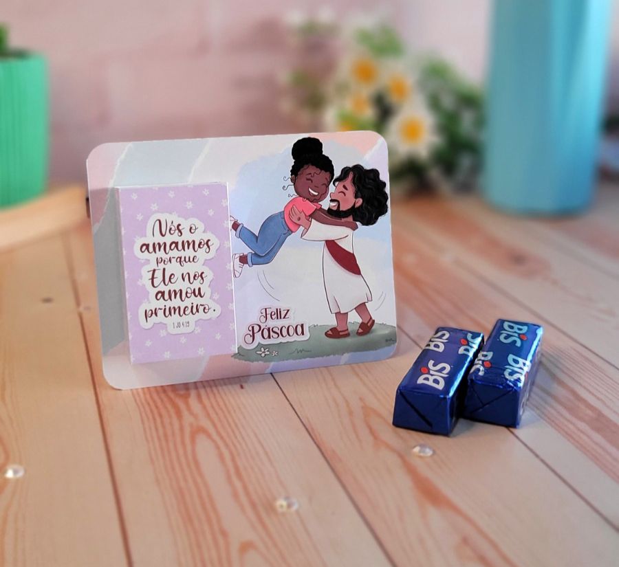 Card de Páscoa com Bis: Um Toque de Sabor e Carinho!