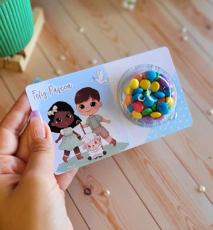 Card de Páscoa com Confetes: Celebre com Cores e Alegria!