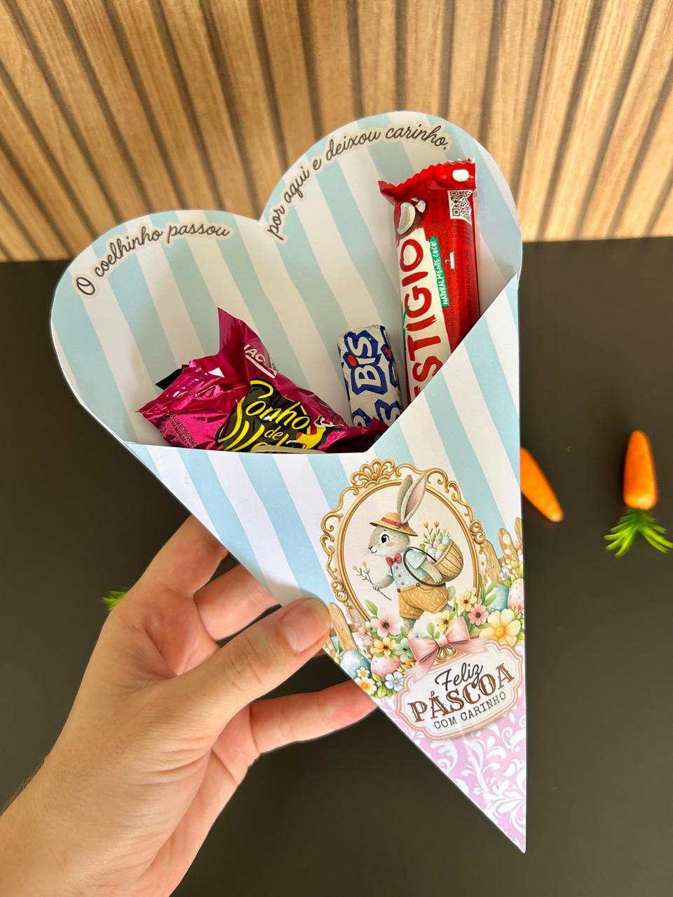 Cone Buque com chocolate - Páscoa